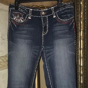 Fancy jeans with Swarovski crystals